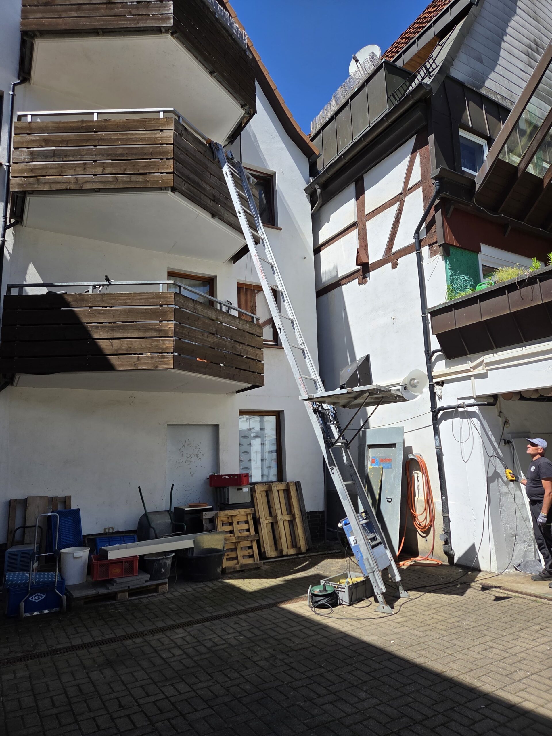 Möbellift im Einsatz